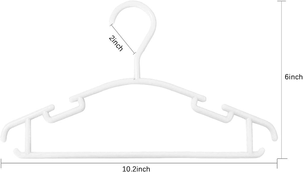 GoodtoU Baby Hangers 100Pack Kids Plastic Baby Clothes Hangers for Closet Small Children Infant Toddler Child, White