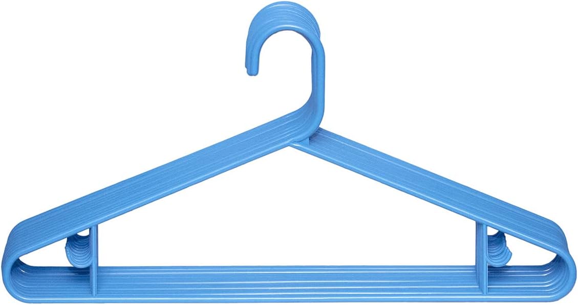 Clorox White Plastic Clothes Hangers – 10 Pack | Ideal for Everyday Standard Use | Two Accessory Hooks | Value Set