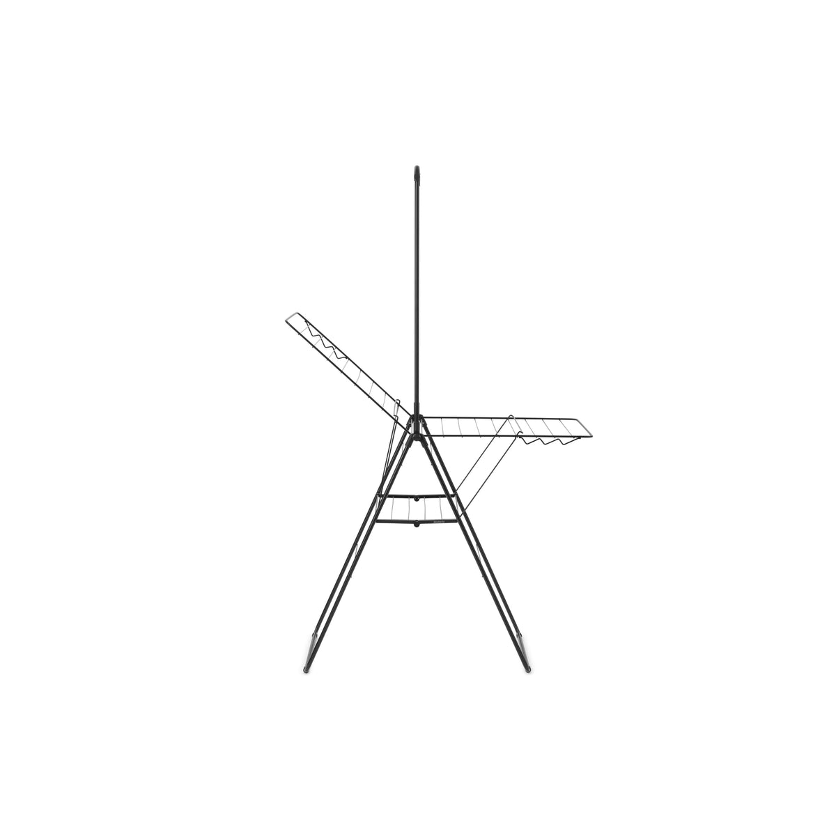 Brabantia HangOn Clothes Drying Rack | 82ft (25m) | White | Large Indoor Clothes Airer Laundry Stand with 2 Fold-Out Wings & Hanger Hooks, Folds Flat | Fits 2 Full Loads