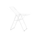 Brabantia HangOn Clothes Drying Rack | 82ft (25m) | White | Large Indoor Clothes Airer Laundry Stand with 2 Fold-Out Wings & Hanger Hooks, Folds Flat | Fits 2 Full Loads