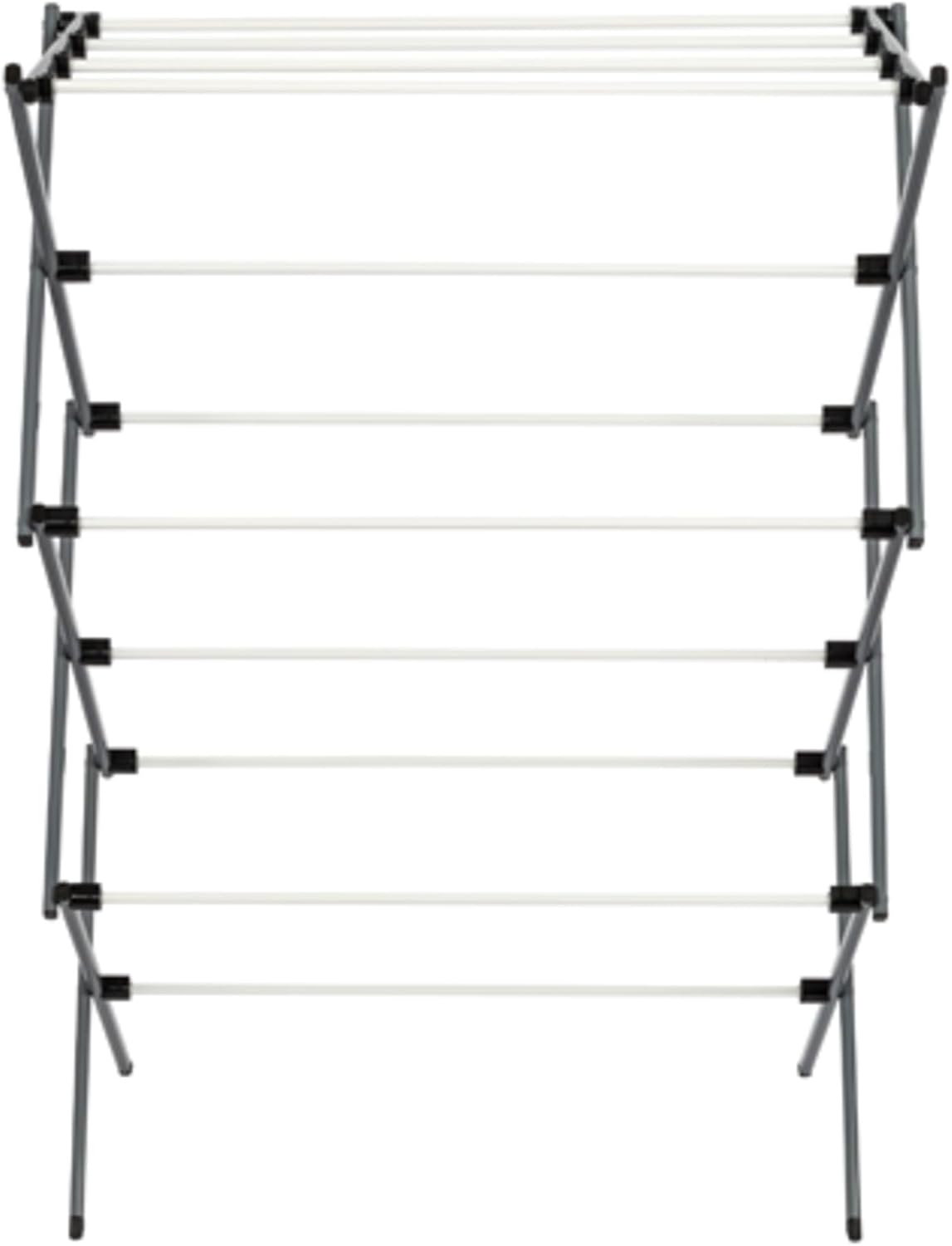 Honey-Can-Do Deluxe Metal Collapsible Clothes Drying Rack, 50 lbs, 29" x 14.2" x 42.1", White & Grey