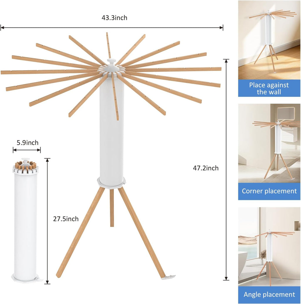 Tripod Foldable Clothes Rack,Garment Rack Portable with Collapsible Design