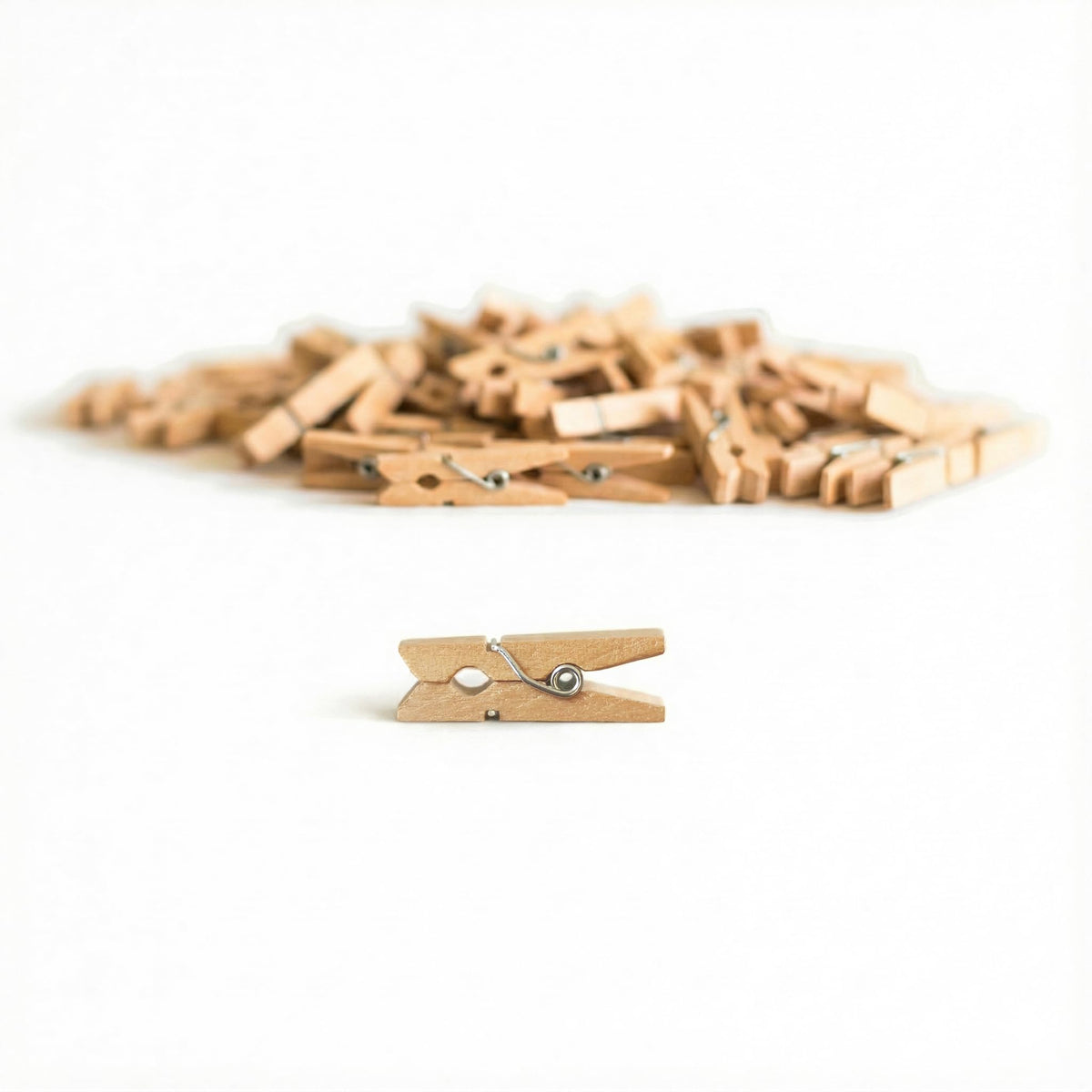 LWR CRAFTS Wooden Mini Clothespins 15 Colors 100 Per Pack 1" 2.5cm (All)