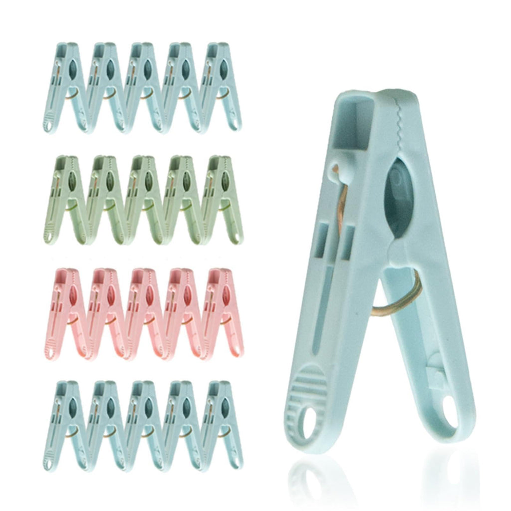 40-Pack Multipurpose Plastic Clothespins for Laundry & Crafts