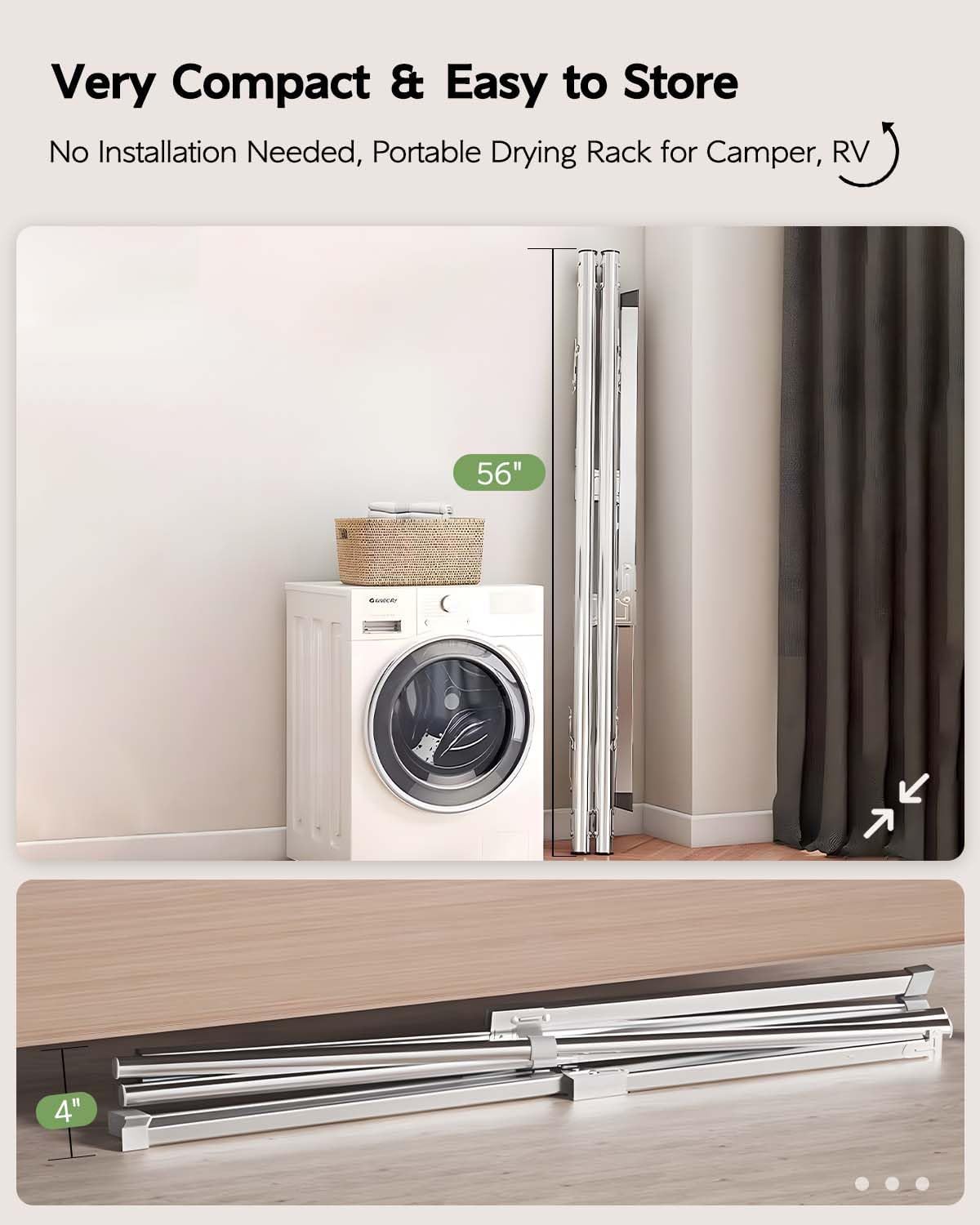 Vikaqi Clothes Drying Rack 79" Folding Indoor Outdoor, Drying Rack Clothing