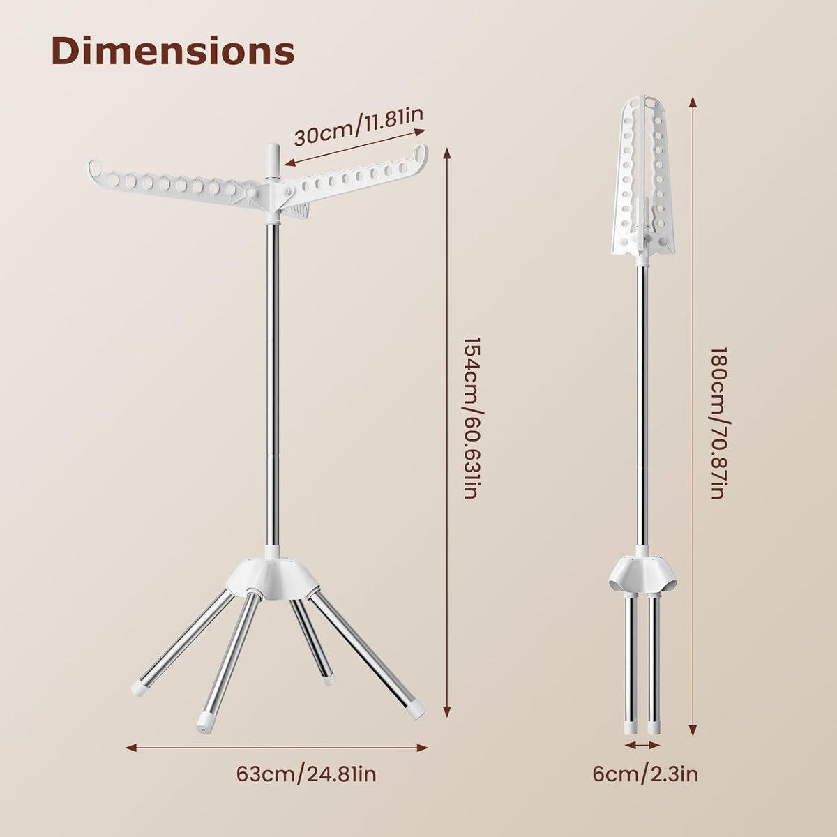 Foldable Clothes Drying Rack, Rotatable Free Standing drying rack , 1 Layer