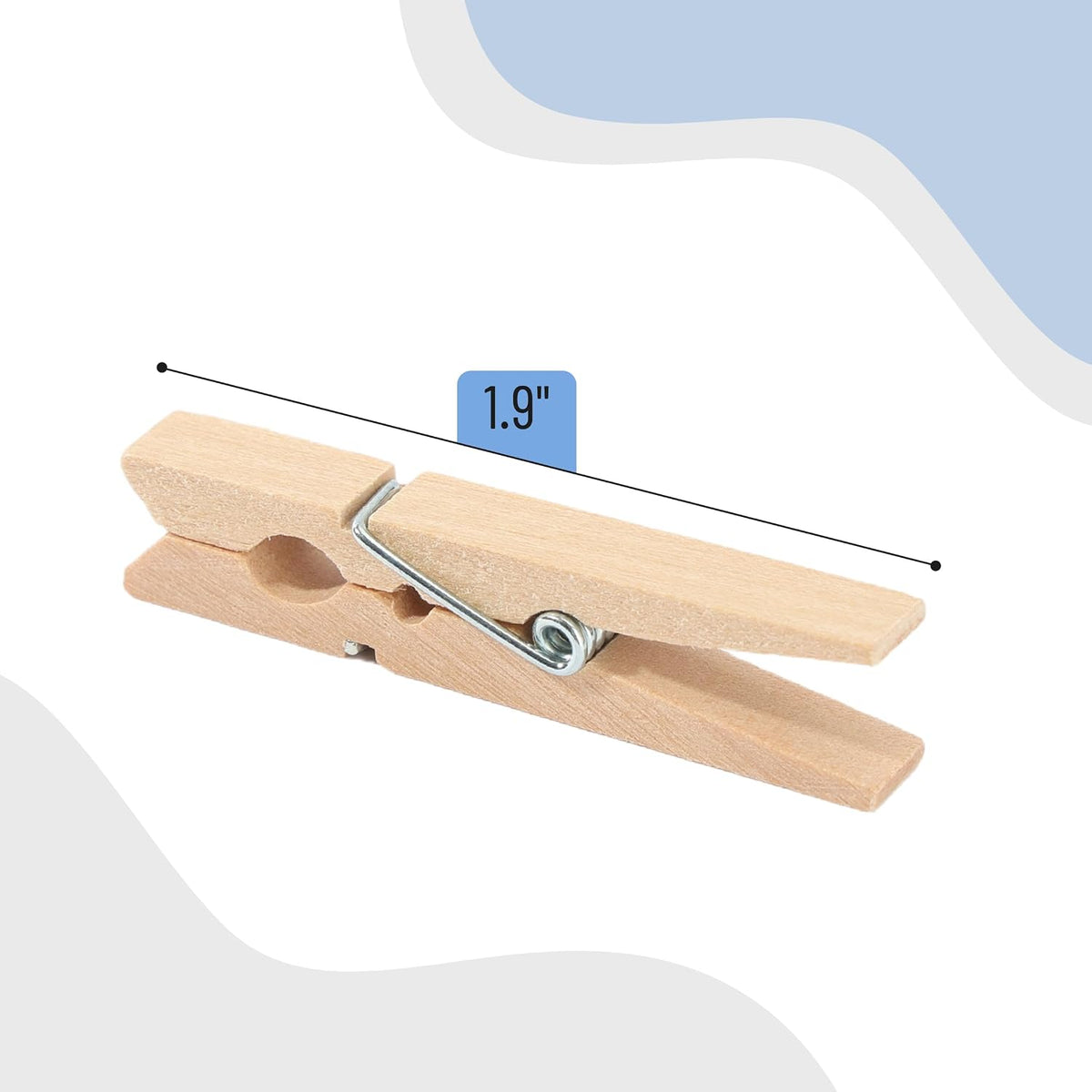 Mr. Pen- Wooden Clothes Pins, Natural Wood, 100 Pack, 1.9 Inch | Rust Resistant for Classroom, Crafts