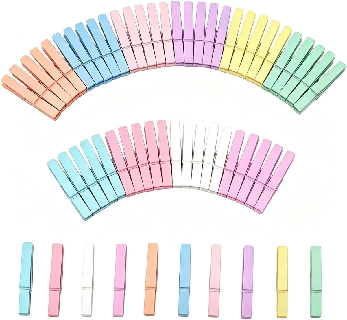 300PCS 2.9-inch Wooden clothespins, Large Wooden clothespins, Decorative Clips, Strong Grip, Multi-Purpose Clips, Suitable for Crafts, Hanging Clothes, and Hanging Pictures