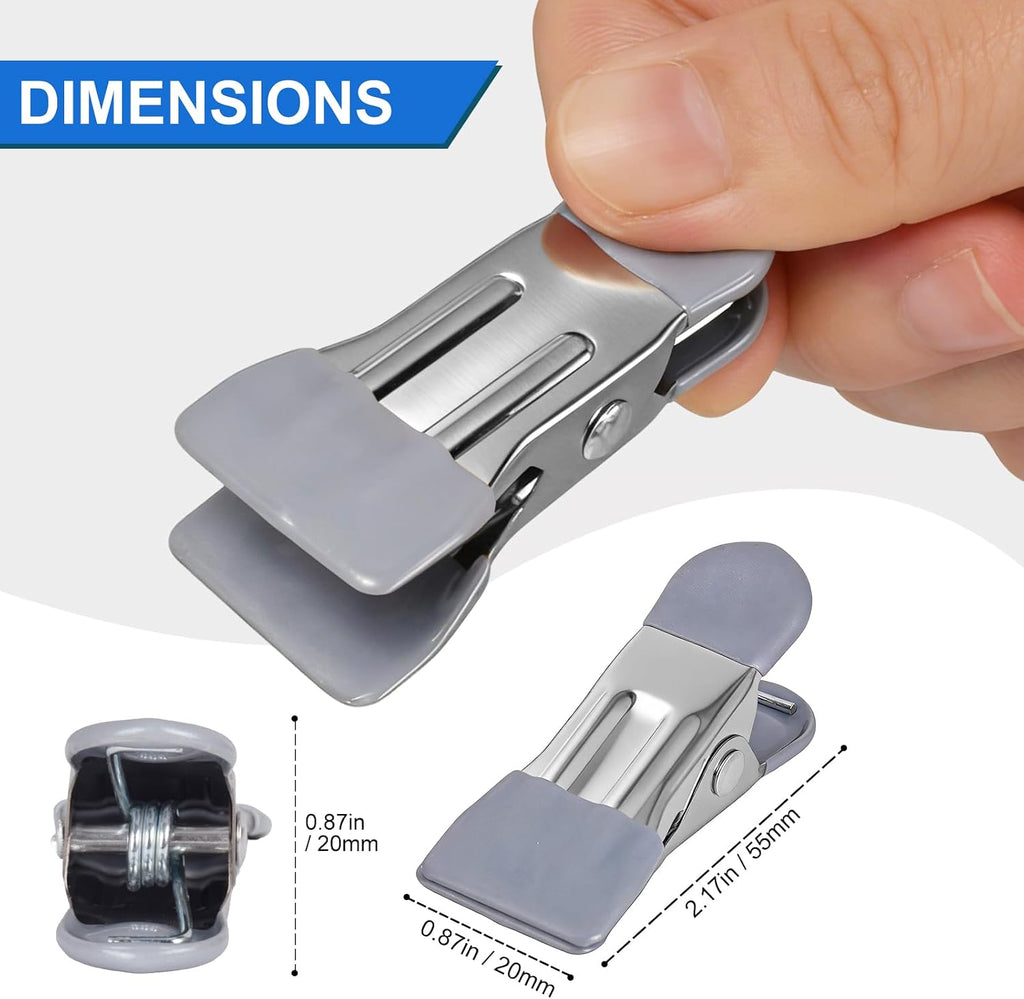Clothes Pins Heavy Duty 72 Pack, Metal Clothespins Strong Grip, Clothes line Clips (12 Colors)