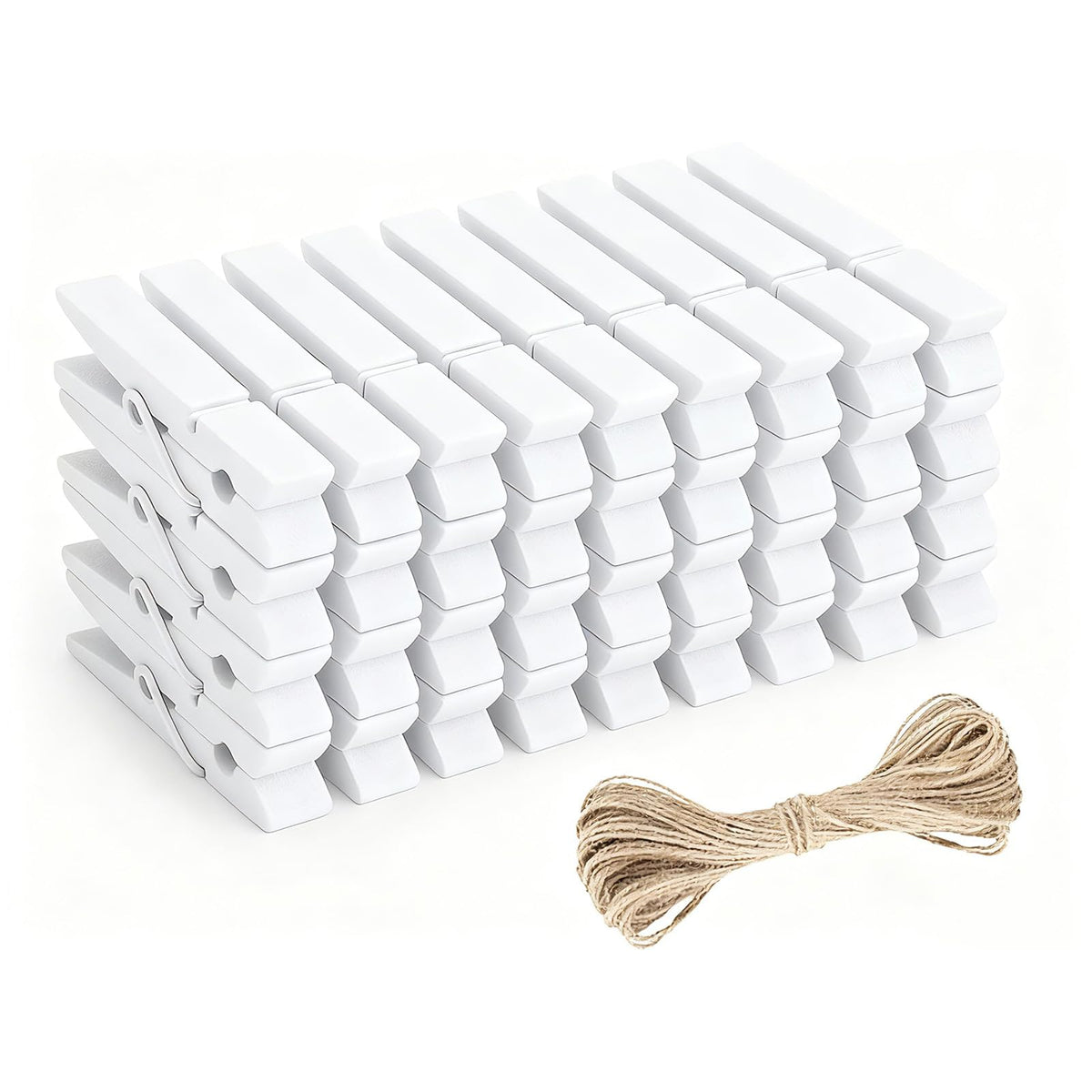 jijAcraft 1.4 Inch Mini Clothes Pins - 100Pcs Wooden Clothespins for Photo