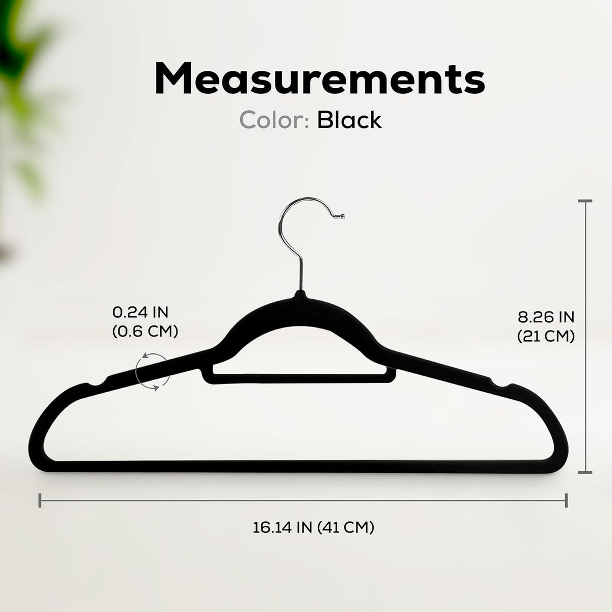 Utopia Home Velvet Hangers 100 Pack – Premium Hangers with Tie Bar - Black