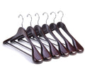 Nature Smile Luxury Wooden Suit Hangers 6 Pack Wood Coat Hangers Jacket Outerwear Shirt Hangers,with Extra-Wide Shoulder, 360 Degree Swivel Hooks & Anti-Slip Bar with Screw(Retro Color)