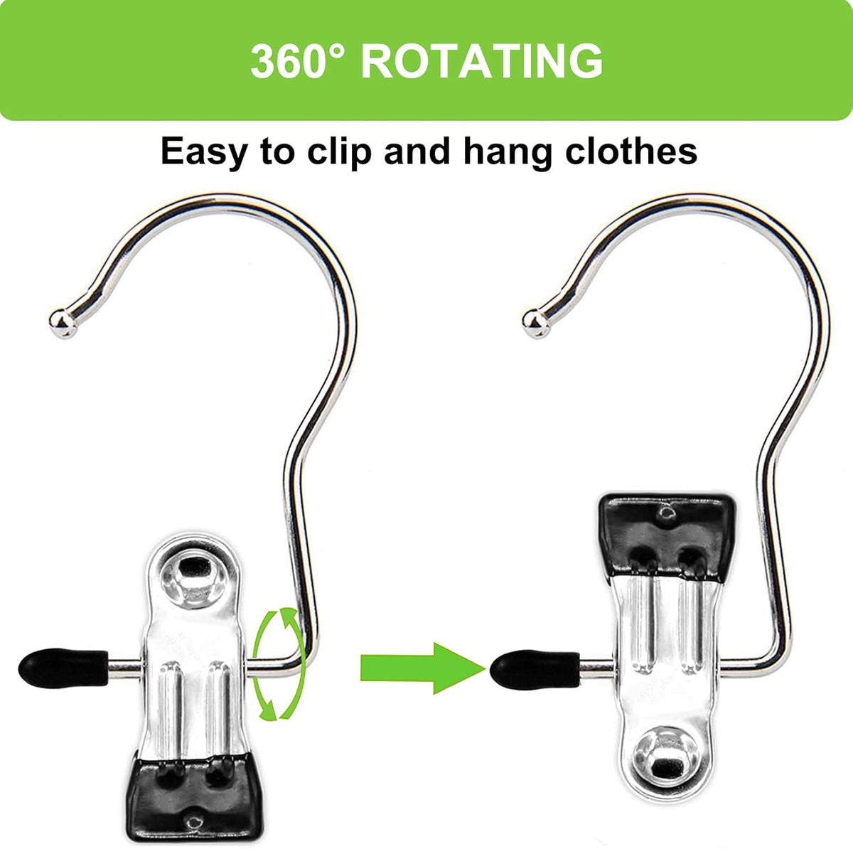 Laundry Hooks Hanging Clips Clothes Pins Closet Hanger Organizer Clamps Socks Towel Clips Heavy Duty Clothespins Bulk Hanger Clips for Closet Travel Pants Socks Handbags, 30 Pack