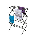 BLACK+DECKER 3 Tier Expandable Collapsing Foldable Laundry Rack for Air Drying Clothing, Space Saving Heavy Duty Lightweight Metal Drying Rack(Silver)