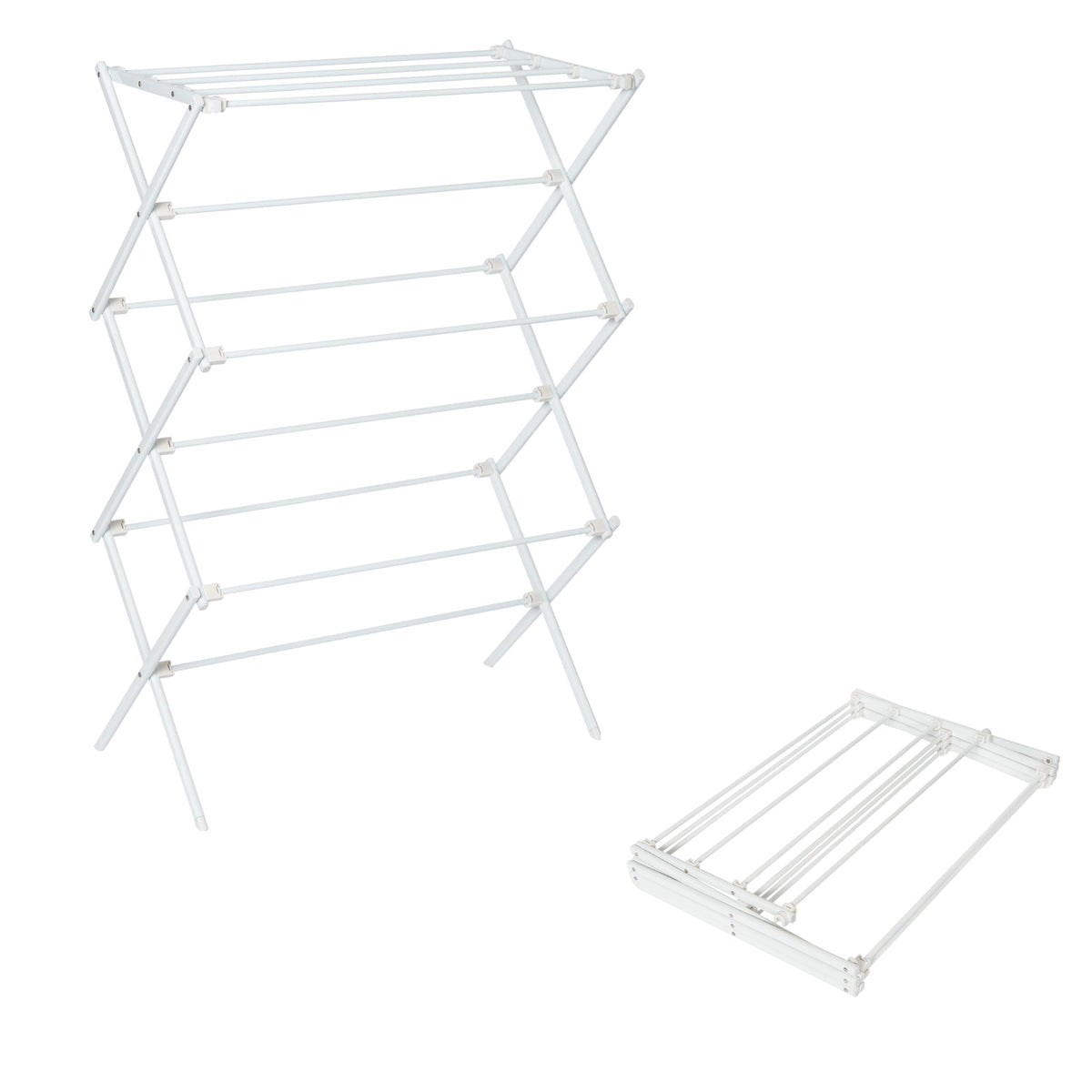 Honey-Can-Do 6-Tier Collapsible Steel Clothes Drying Rack, 24 ft, White