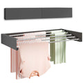 Vikaqi Wall Mounted Clothes Drying Rack 32", Foldable Wall Laundry Rack