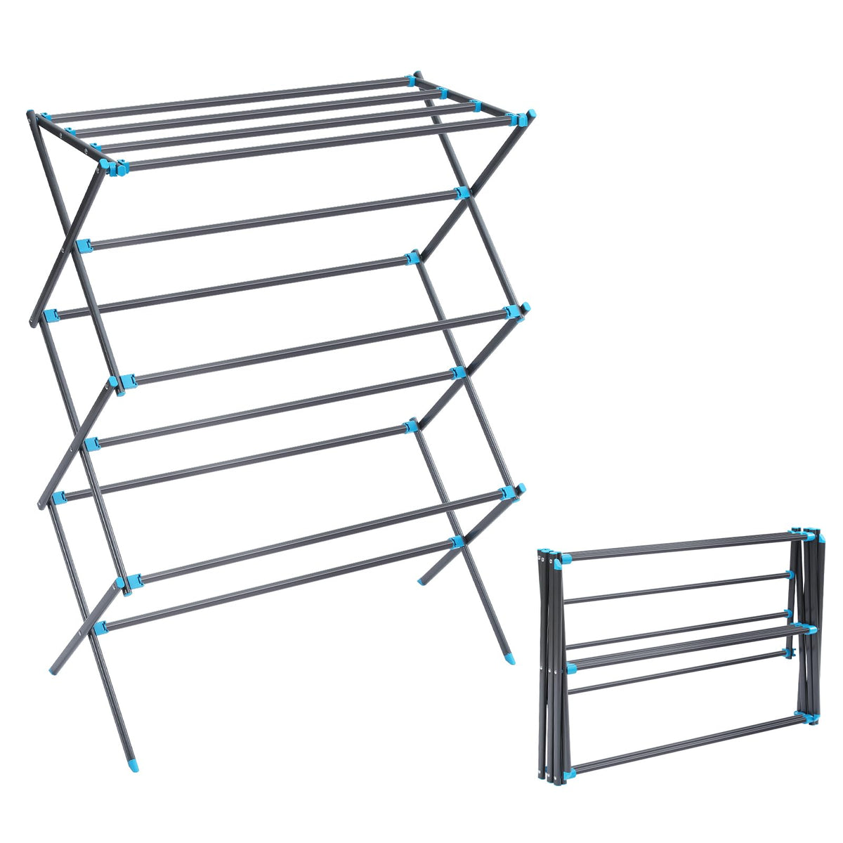 APEXCHASER Oversized Clothes Drying Rack, 45.28" H × 14.57" D