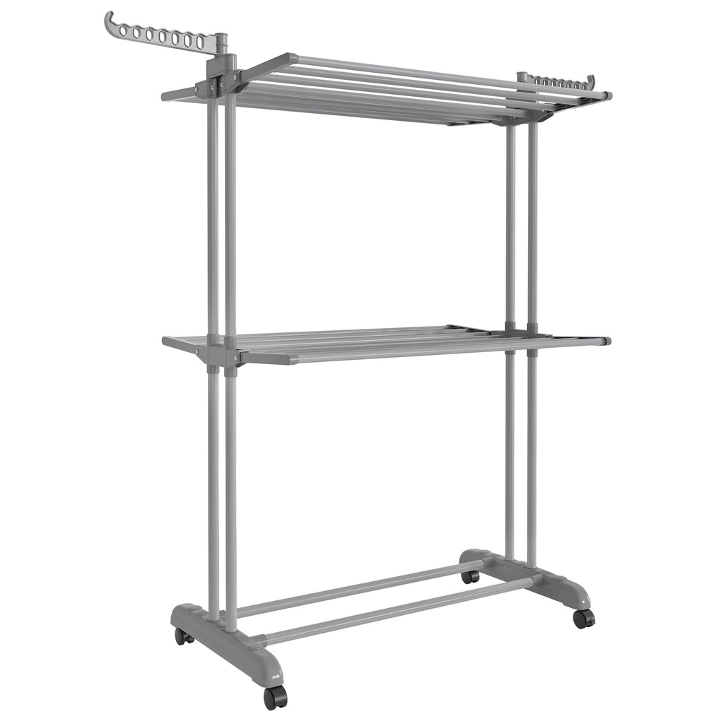 SONGMICS 4-Tier Clothes Drying Rack, Foldable, Rolling, 66.6-Inch Tall