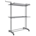 SONGMICS 4-Tier Clothes Drying Rack, Foldable, Rolling, 66.6-Inch Tall