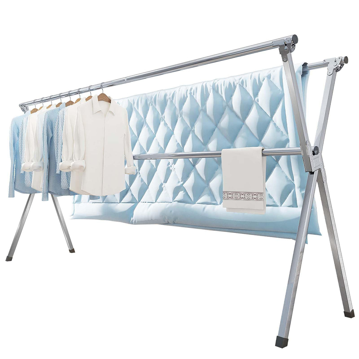 Vikaqi Clothes Drying Rack 79" Folding Indoor Outdoor, Drying Rack Clothing