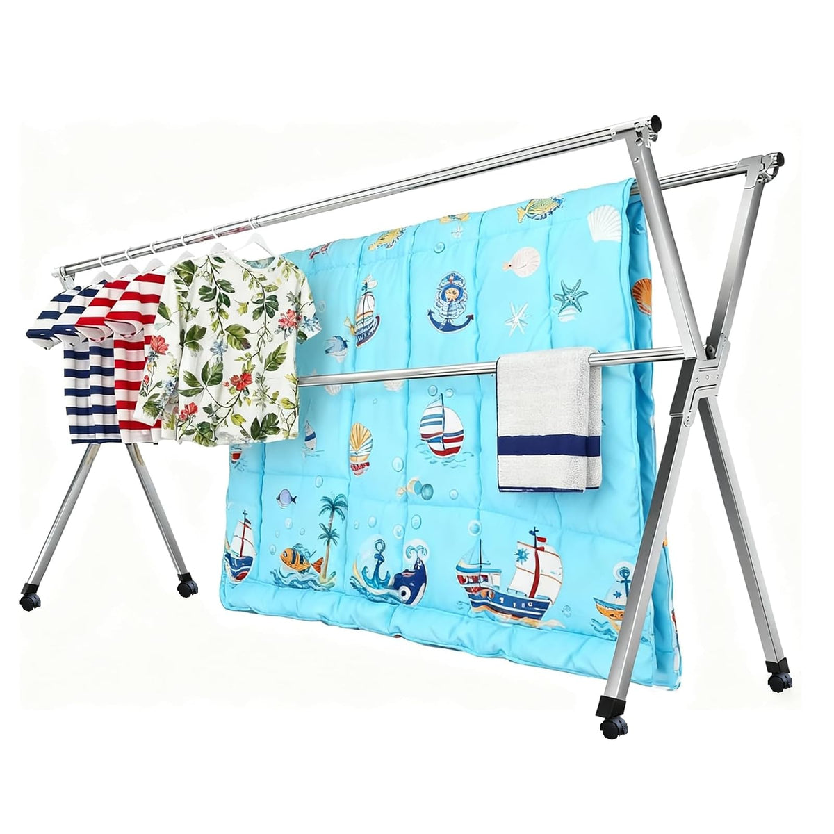 AZK Clothes Drying Rack Foldable Portable Design