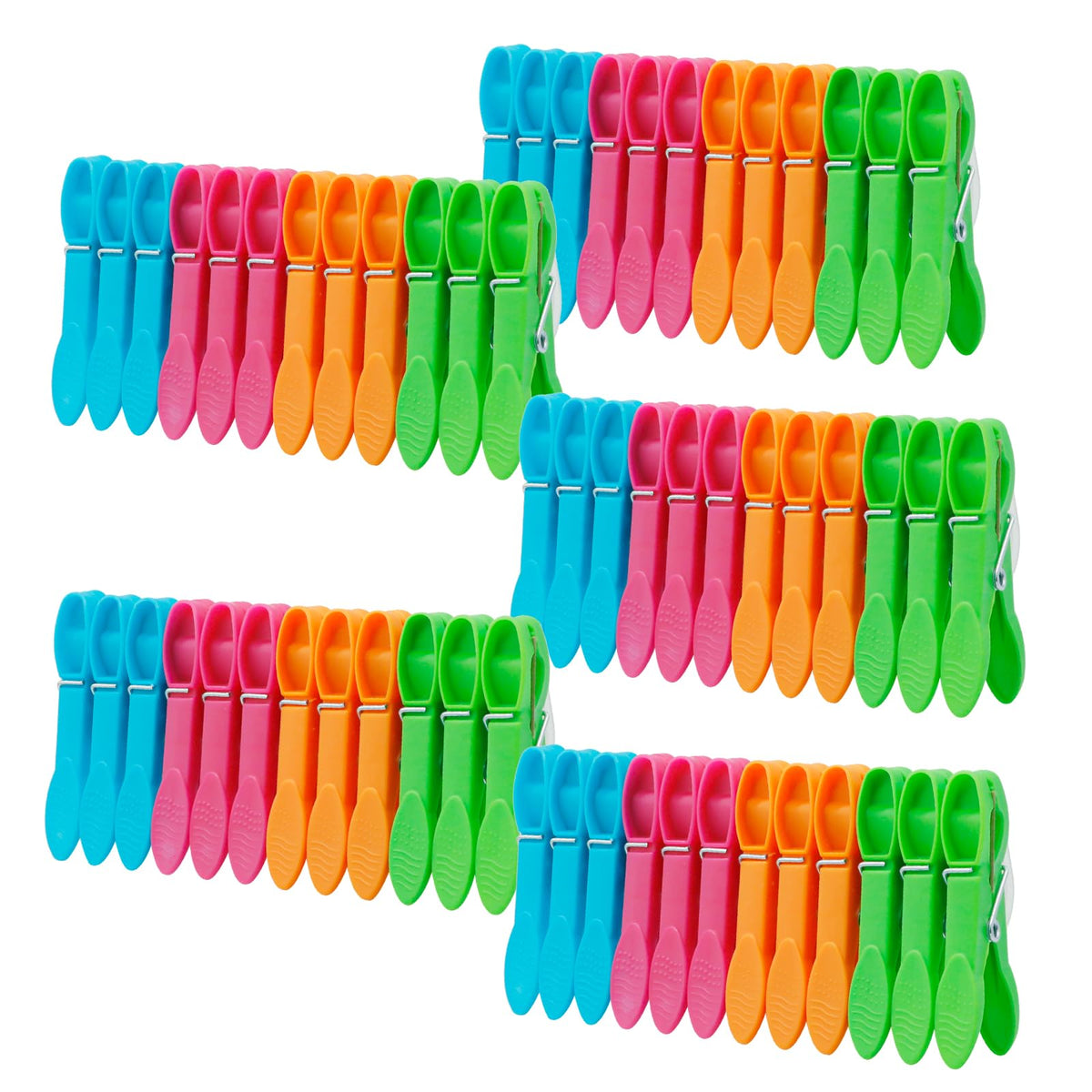 Colorful Plastic Clothespins, Heavy Duty Laundry Clothes Pins Clips(48PCS)