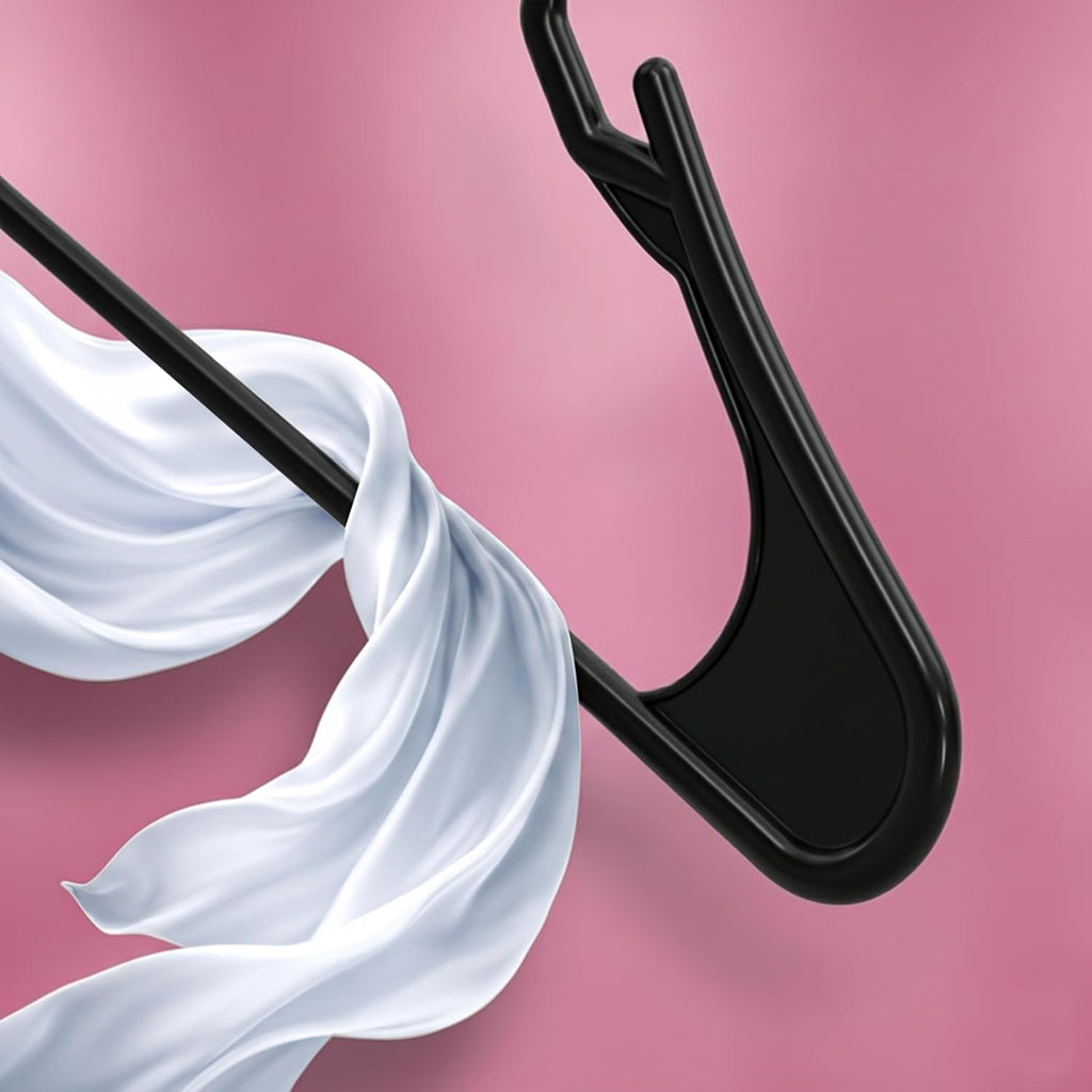 Utopia Home Plastic Hangers 50 Pack – Space Saving Clothes Hanger Black