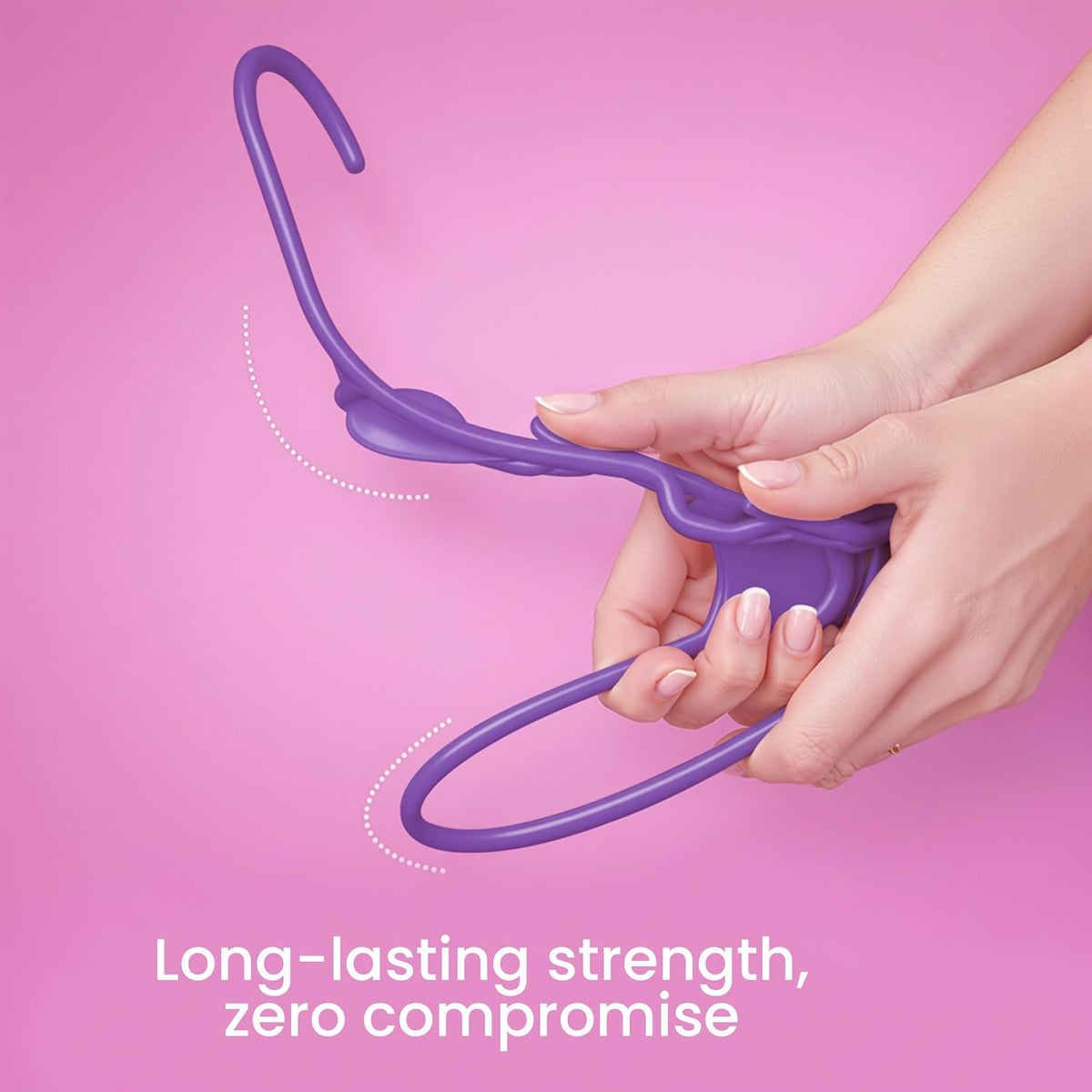 Utopia Home Plastic Hangers 50 Pack – Space Saving Clothes Hanger Purple