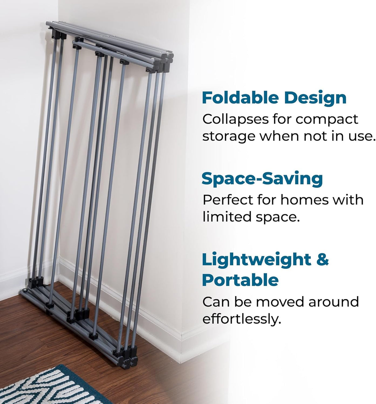 Honey-Can-Do Oversized Collapsible Clothes Drying Rack, 35", 50 lb, Grey