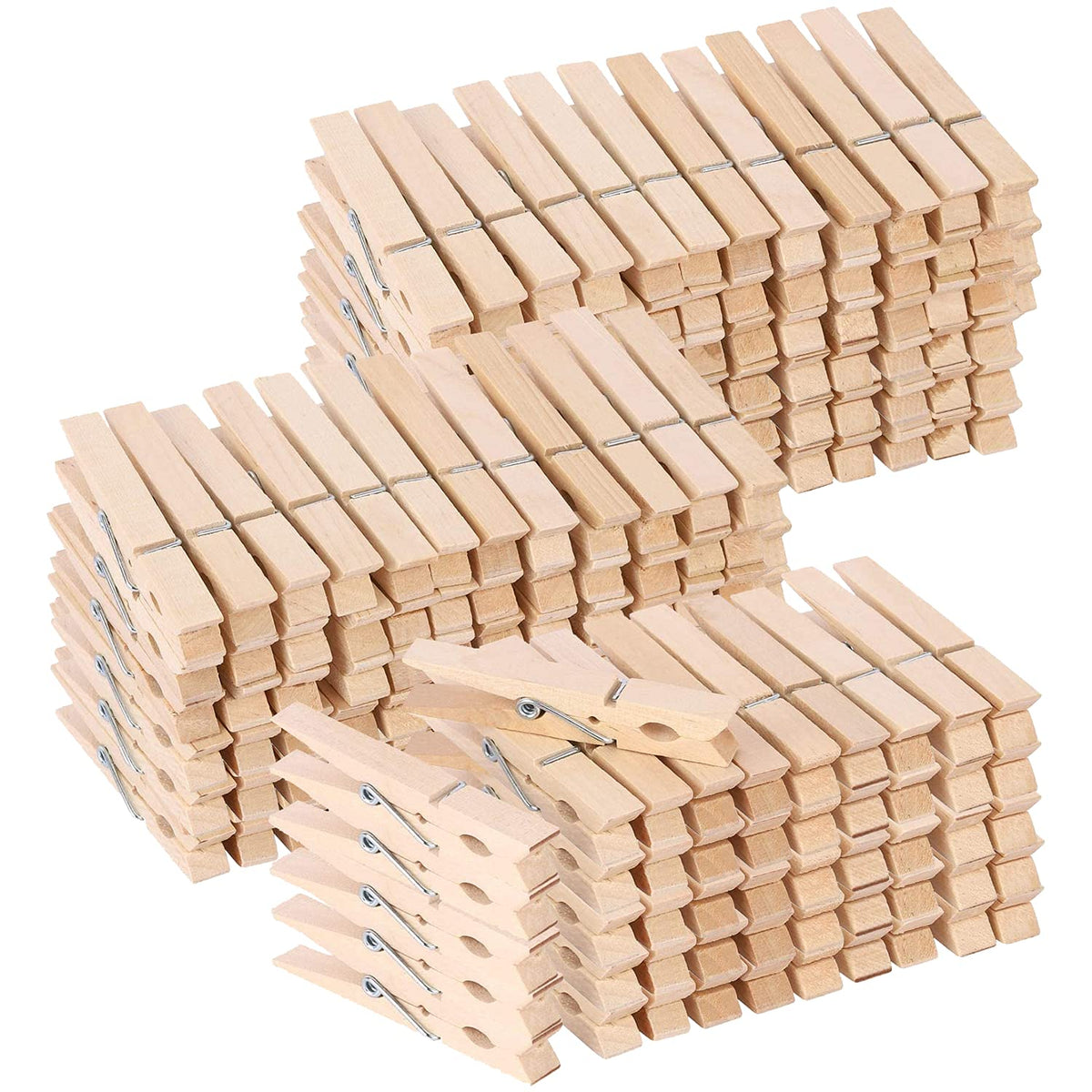 100pcs Clothes Pins Wooden Clothespins 3inch Heavy Duty Wood Clips for Hanging Clothes Pictures Outdoor