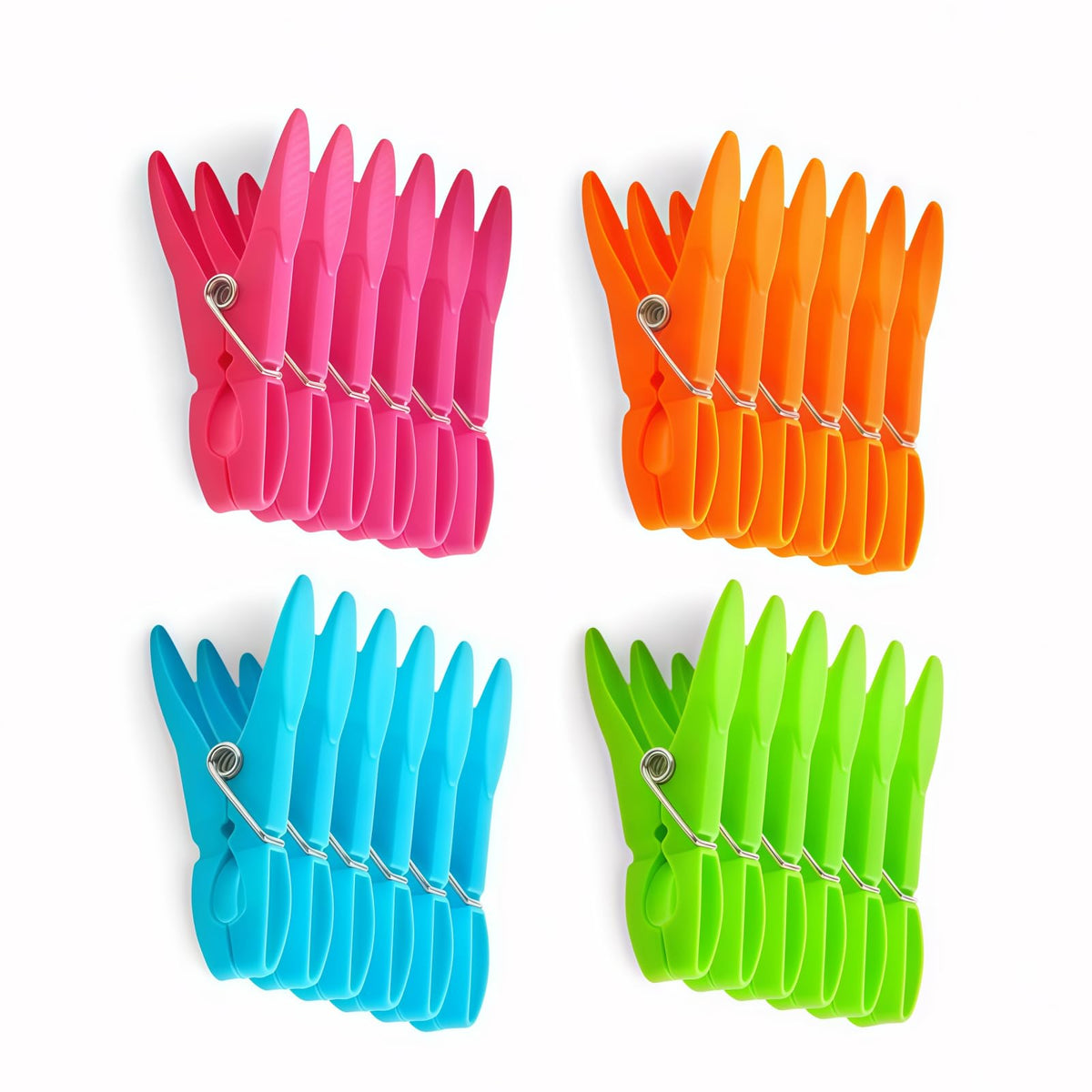 Colorful Plastic Clothespins, Heavy Duty Laundry Clothes Pins Clips(48PCS)