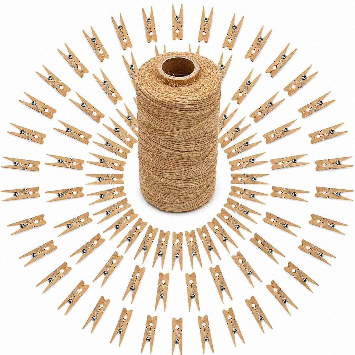 jijAcraft 1.4 Inch Mini Clothes Pins - 100Pcs Wooden Clothespins for Photo