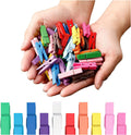 1.4 Inch Mini Clothespins 100PCS, 10 Colors Wooden Pins for Photos Crafts