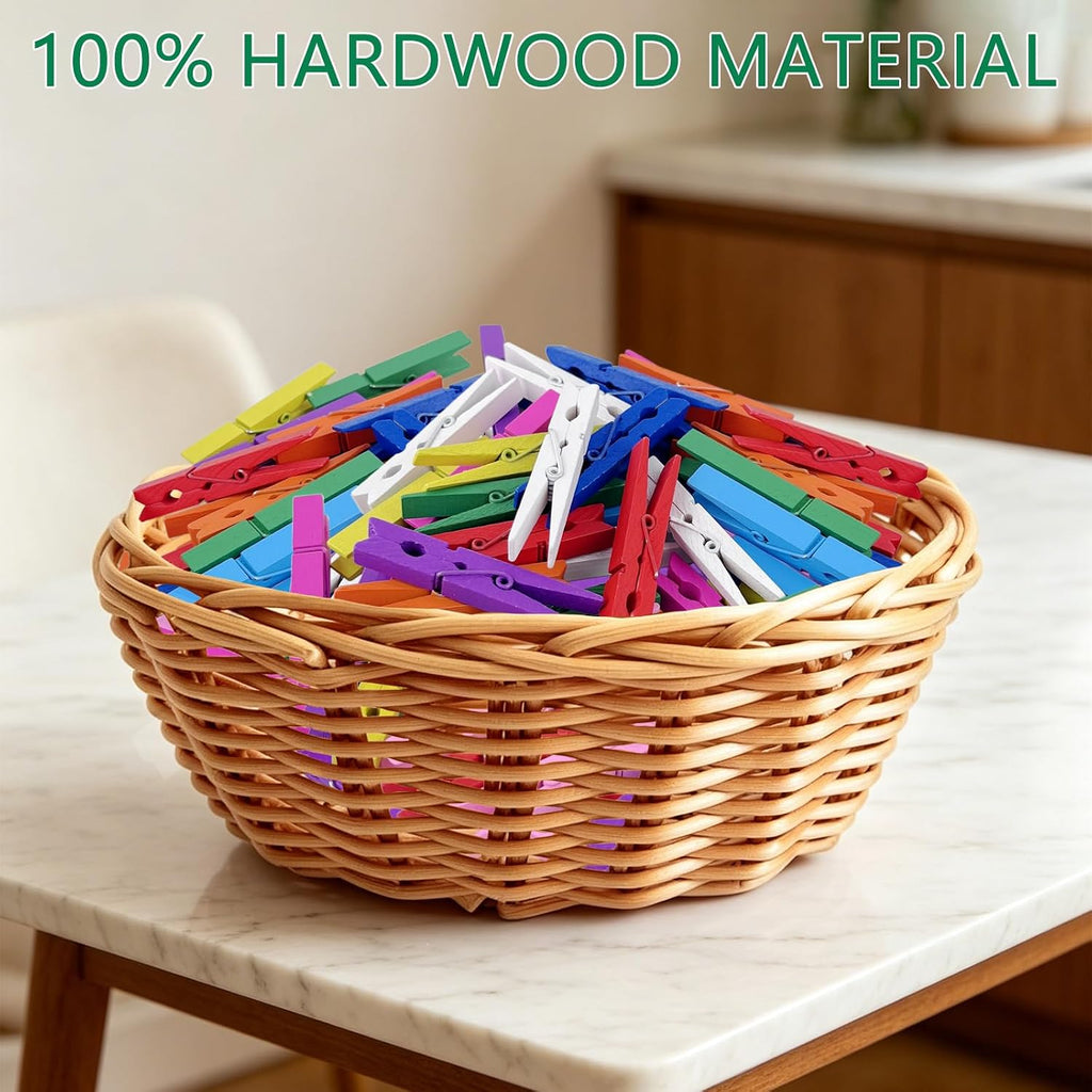 KTOJOY Colored Clothespins 50 PCS, 2.9 Inch Heavy Duty Wooden Clothes Pins