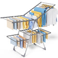 Sakugi Clothes Drying Rack, Foldable 2-Level with 55.5" Adjustable Wings
