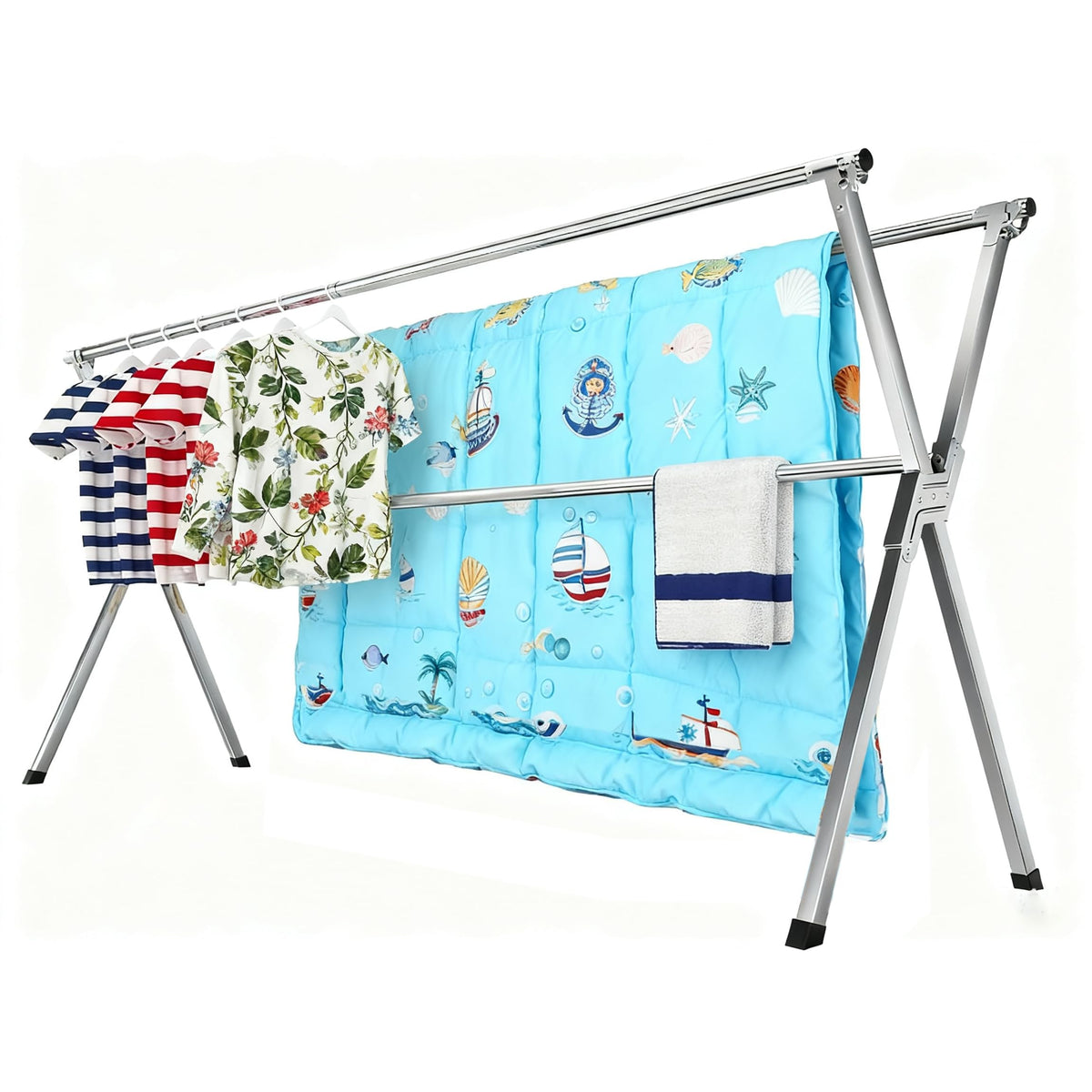 AZK Clothes Drying Rack Foldable Portable Design