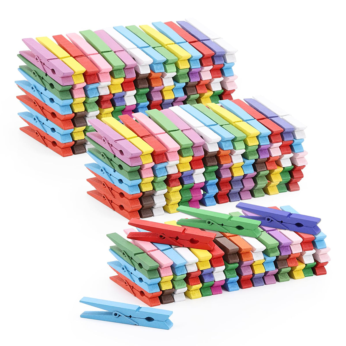100pcs Clothes Pins Wooden Clothespins 3inch Heavy Duty Wood Clips for Hanging Clothes Pictures Outdoor