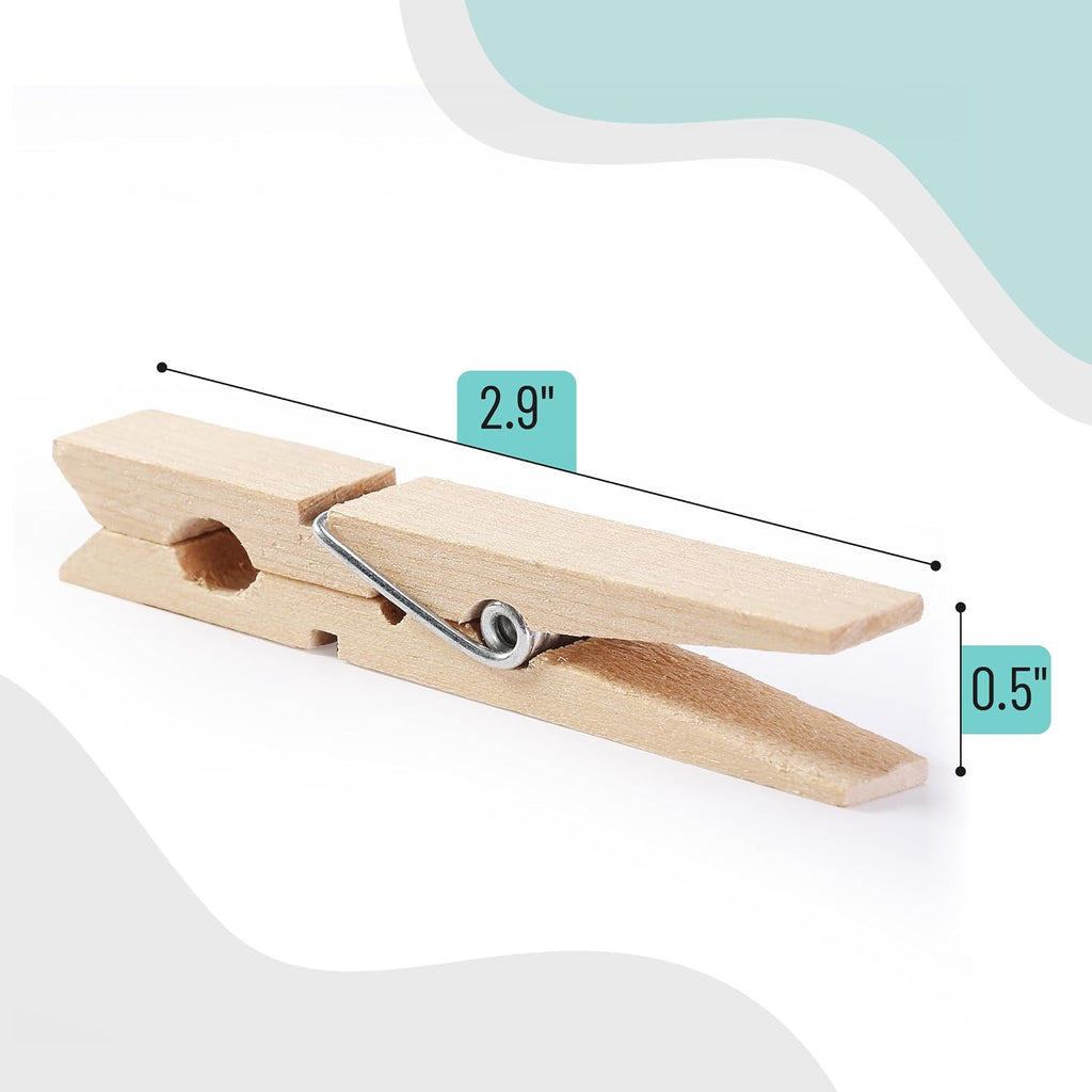 Mr. Pen- Large Wooden Clothes Pins, 2.9 Inch, 50 Pack
