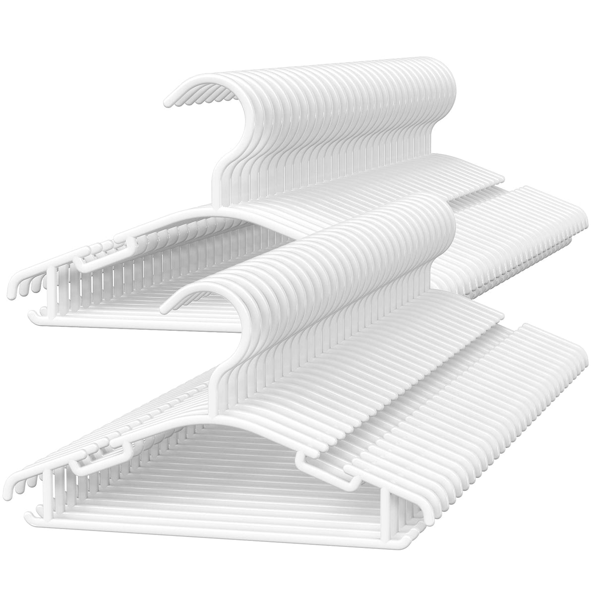 GoodtoU Baby Hangers 100Pack Kids Plastic Baby Clothes Hangers for Closet Small Children Infant Toddler Child, White
