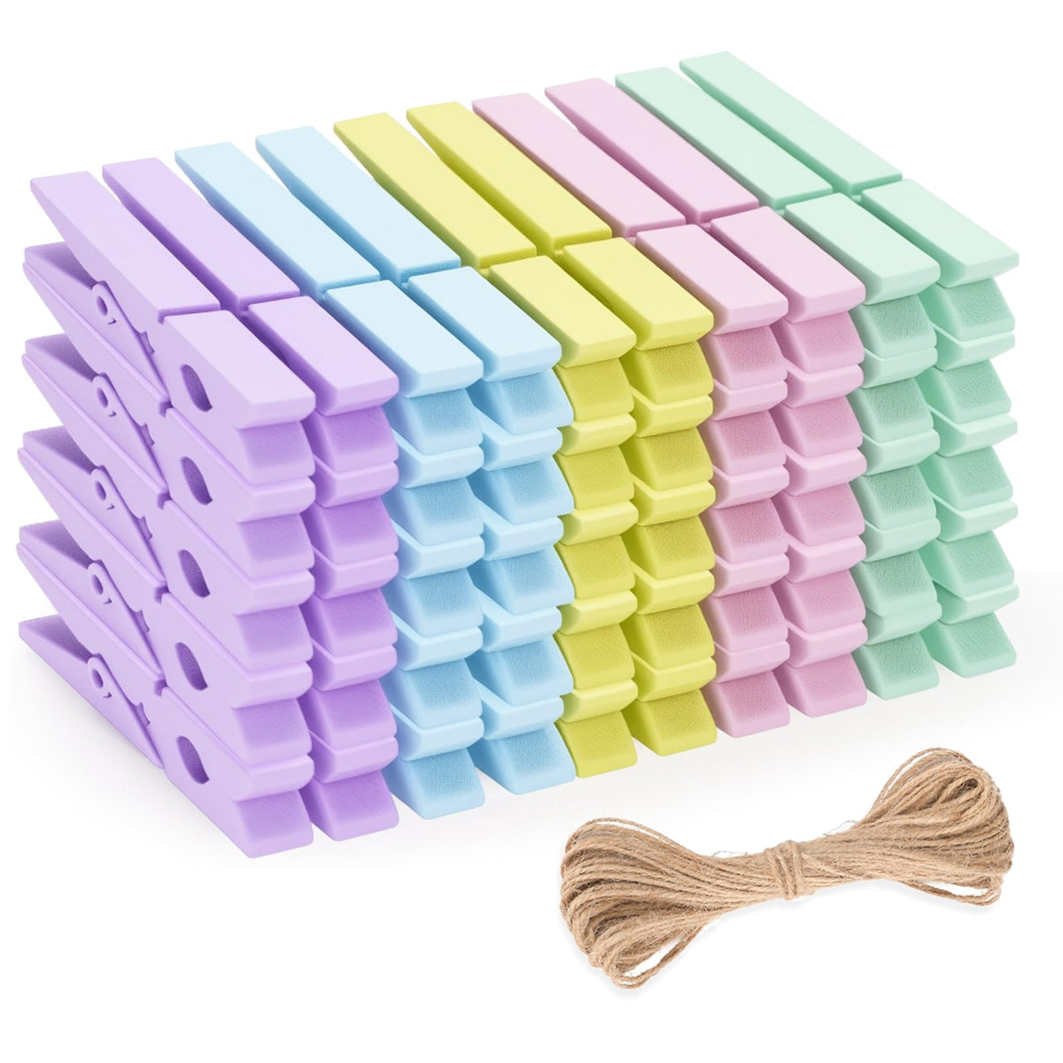 jijAcraft 1.4 Inch Mini Clothes Pins - 100Pcs Wooden Clothespins for Photo