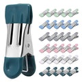 Clothes Pins Heavy Duty, 30 Pack, 2.17 Inch Metal Chip Clips, 6 Colors