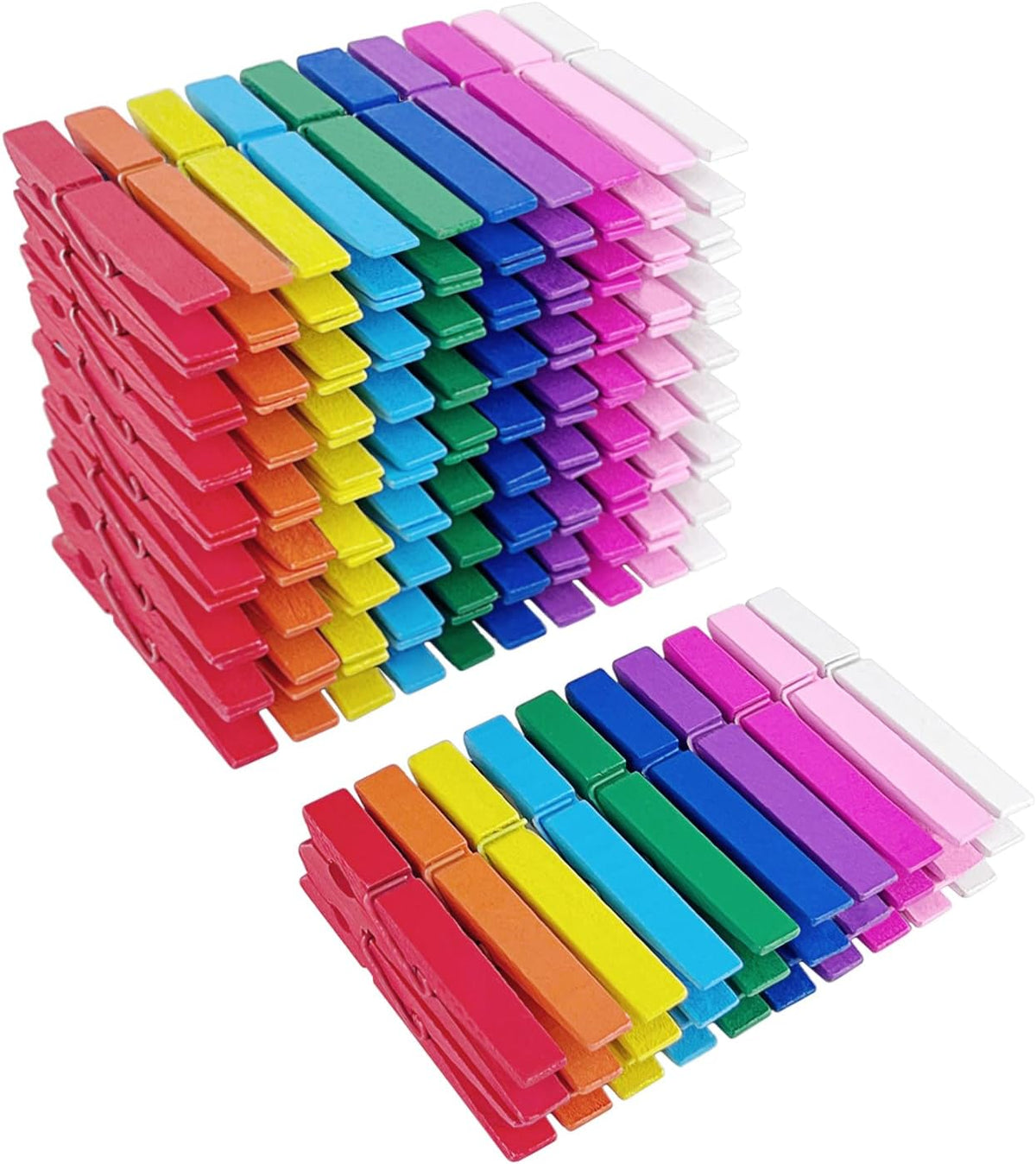 KTOJOY Colored Clothespins 50 PCS, 2.9 Inch Heavy Duty Wooden Clothes Pins