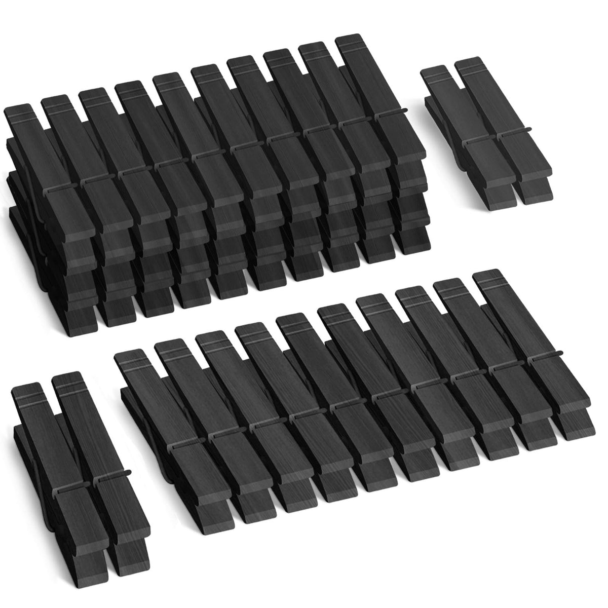 3.5 Inch 50 Pack Colored Wooden Clothespins for Classroom, Craft, Hanging Clothes, Rust Resistant