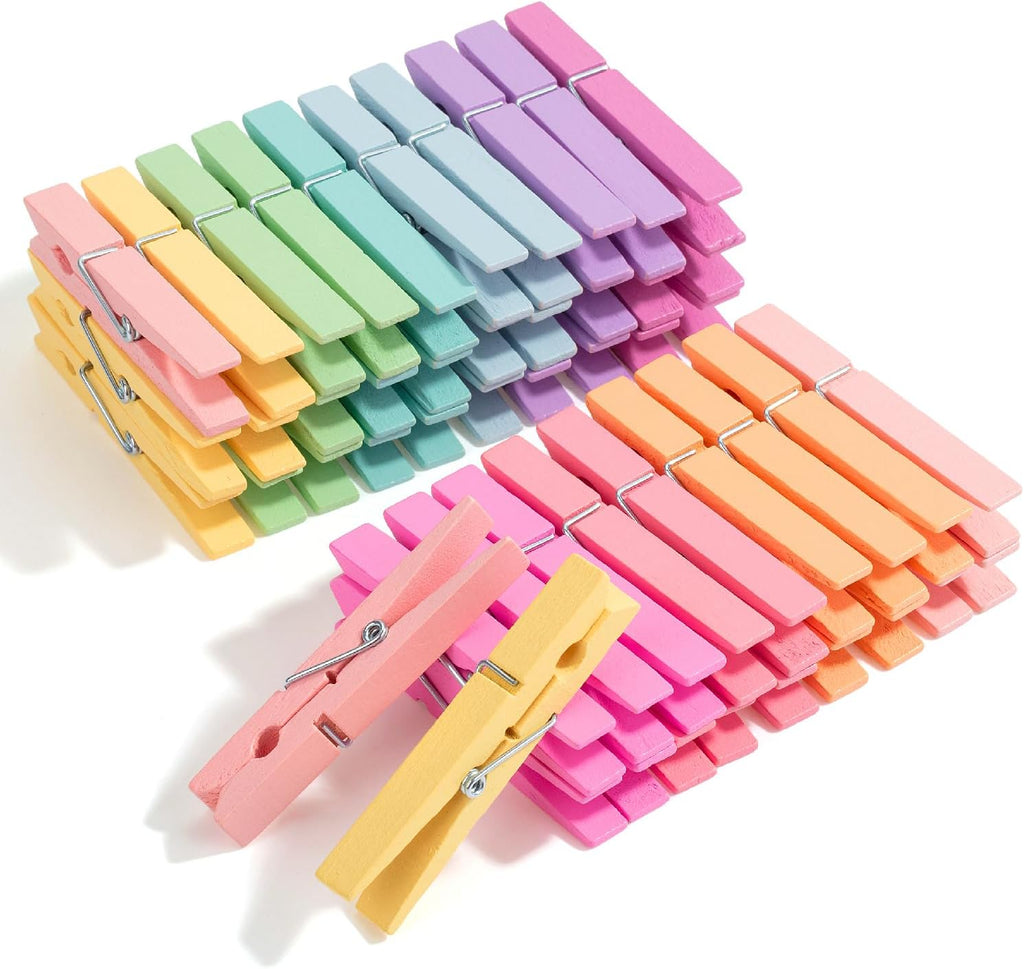 Mr. Pen- Large Wooden Clothes Pins, 2.9 Inch, 50 Pack, Natural Wood Clips for Crafts, Classroom Projects, Hanging Photos, Chip Bags, Decoration, Rust Resistant Spring