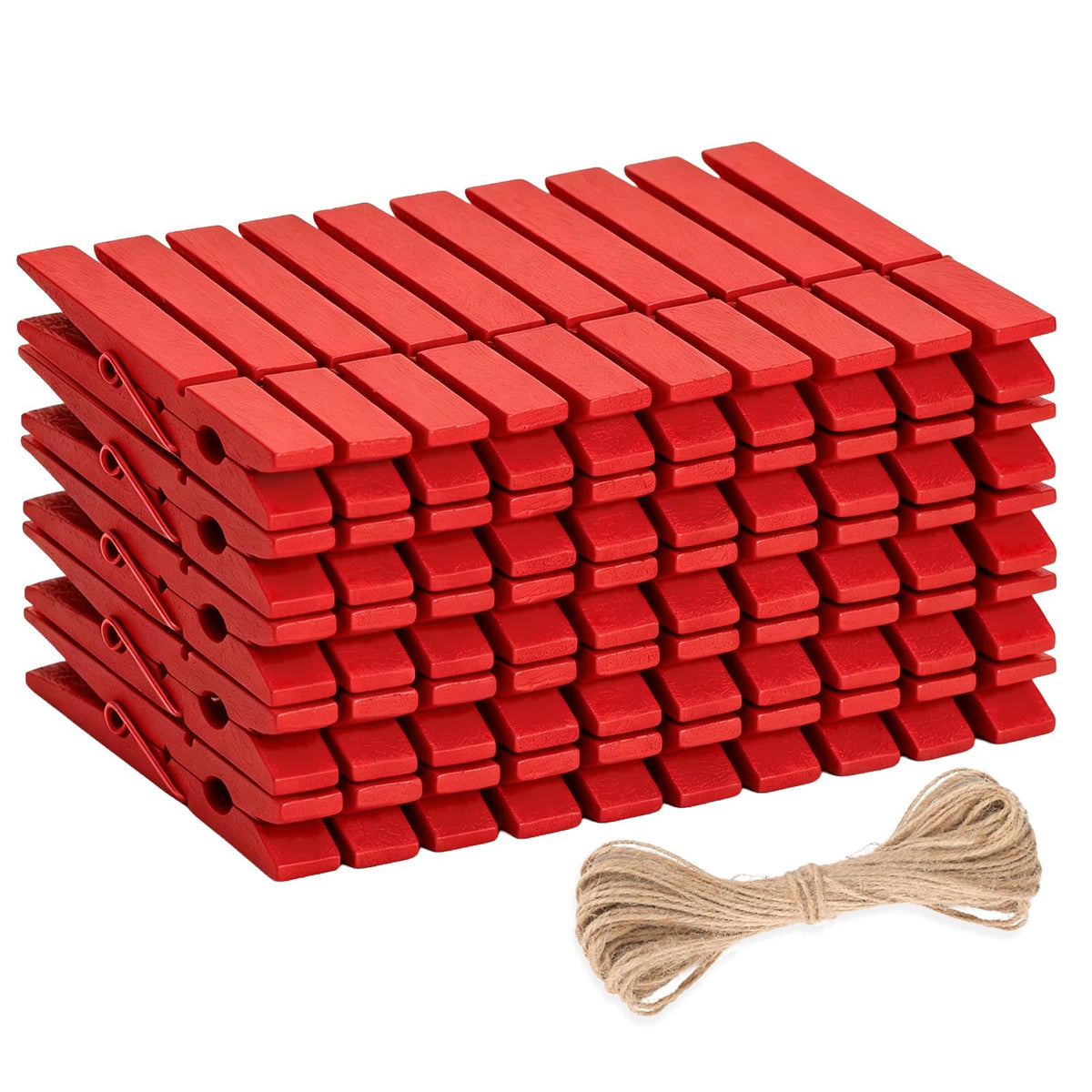 jijAcraft 1.4 Inch Mini Clothes Pins - 100Pcs Wooden Clothespins for Photo