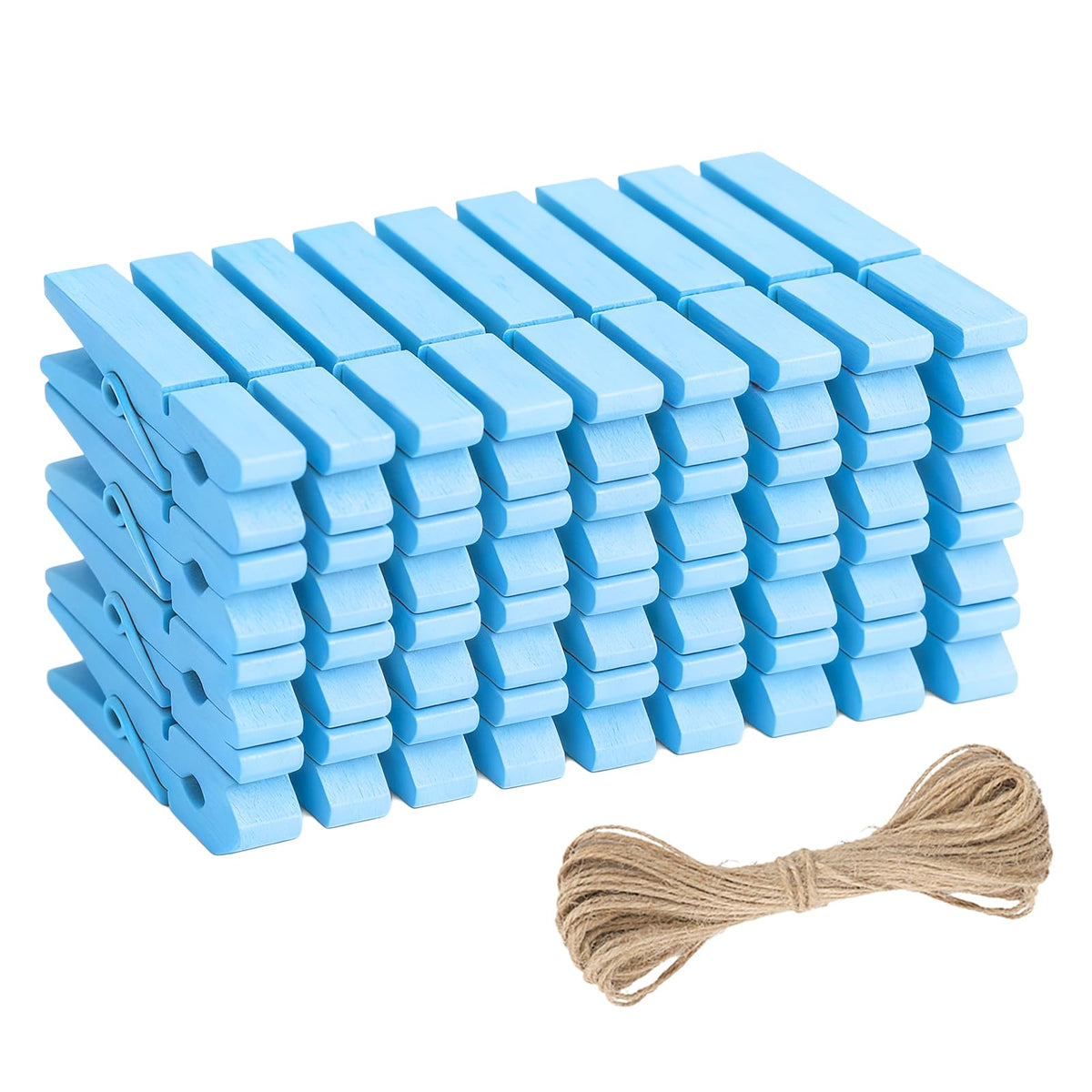 jijAcraft 1.4 Inch Mini Clothes Pins - 100Pcs Wooden Clothespins for Photo