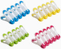 20 Pack Colorful Heavy Duty Plastic Clothespins Laundry Peg Clips