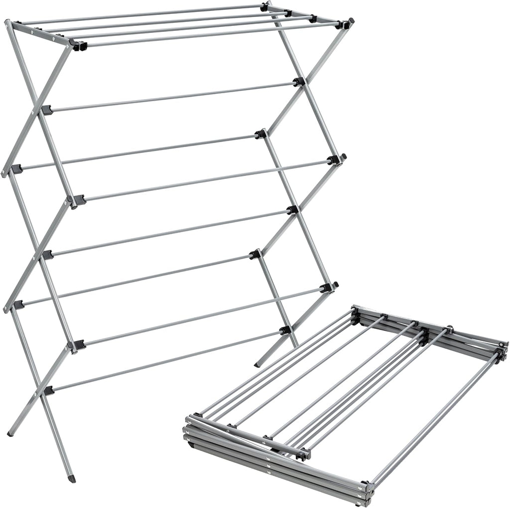 Honey-Can-Do Oversized Collapsible Clothes Drying Rack, 35", 50 lb, Grey