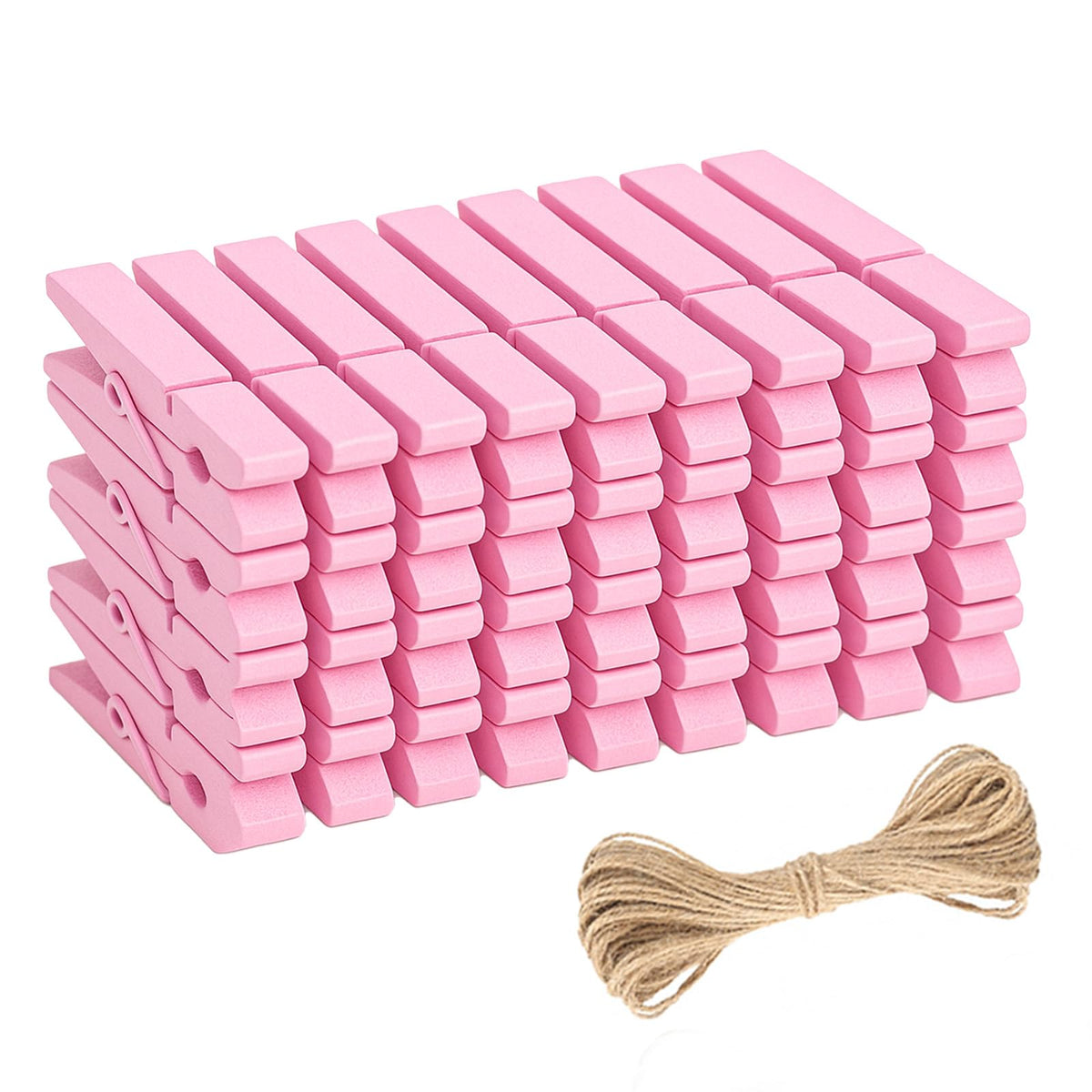 jijAcraft 1.4 Inch Mini Clothes Pins - 100Pcs Wooden Clothespins for Photo