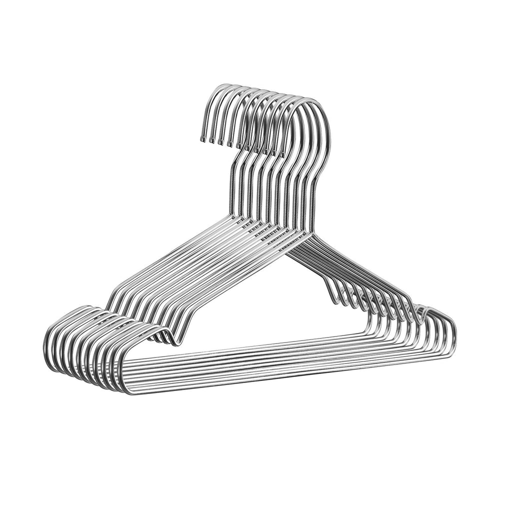 Fayleeko Wire Coat Hangers 40 Pack Strong Heavy Duty Stainless Steel Metal Ultra Thin Space Saving Clothes Hangers 16.5 Inch